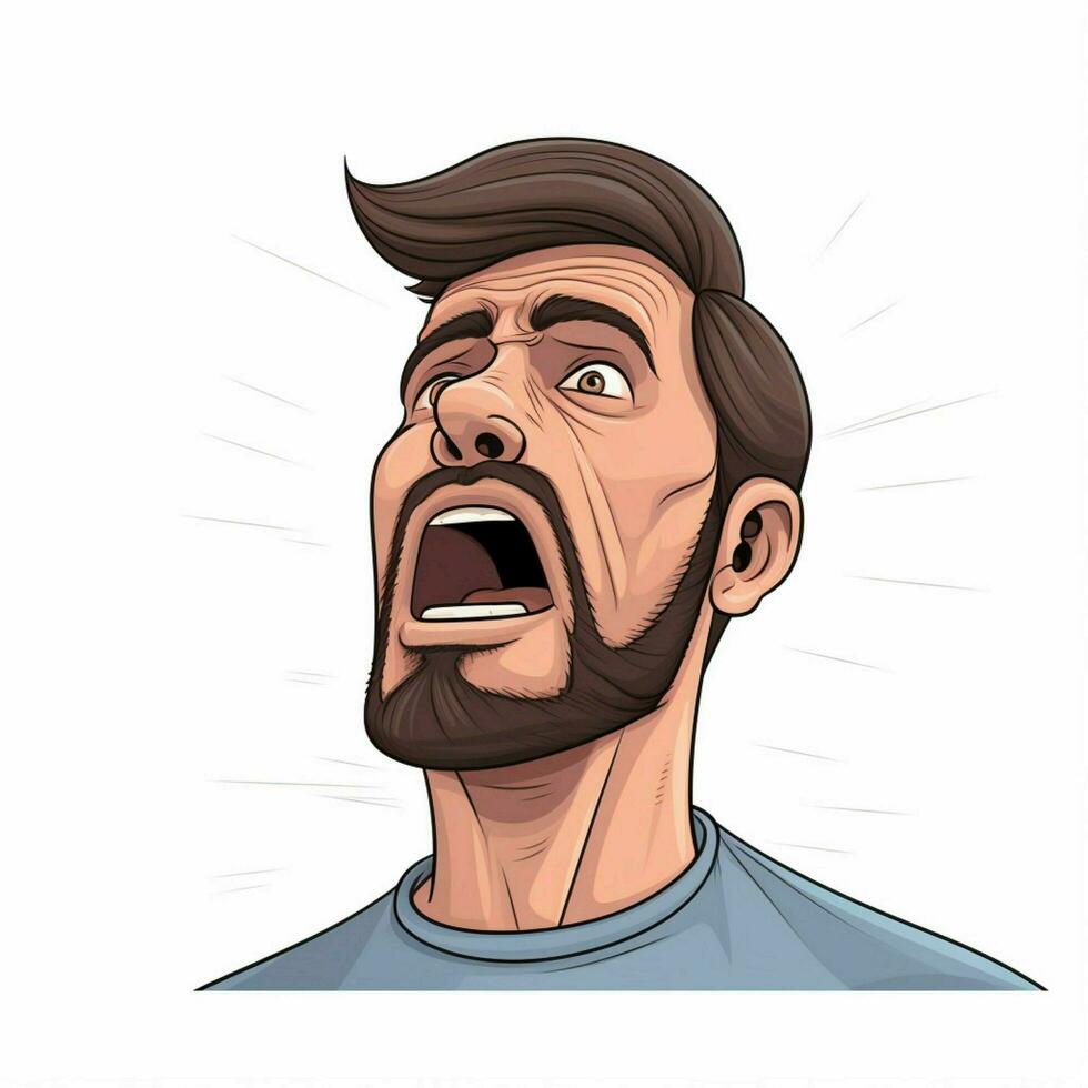 Throat 2d cartoon vector illustration on white background photo