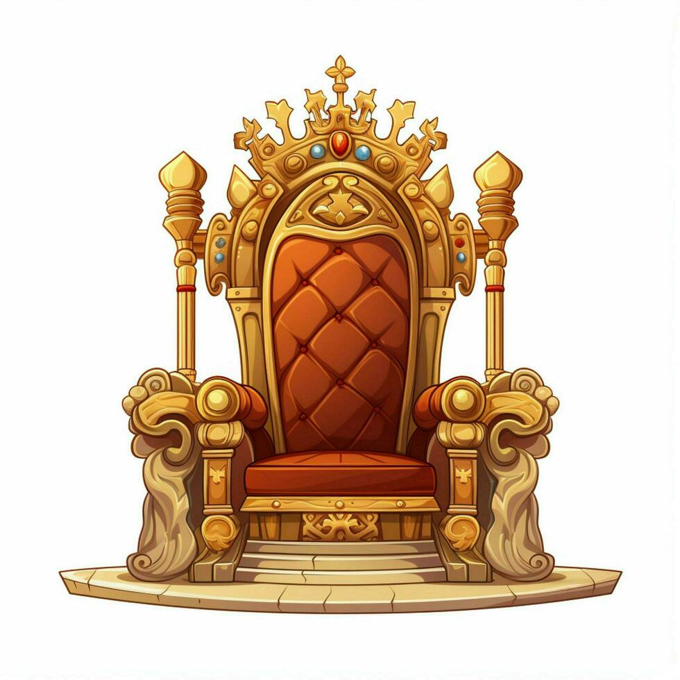 Throne 2d cartoon vector illustration on white background photo