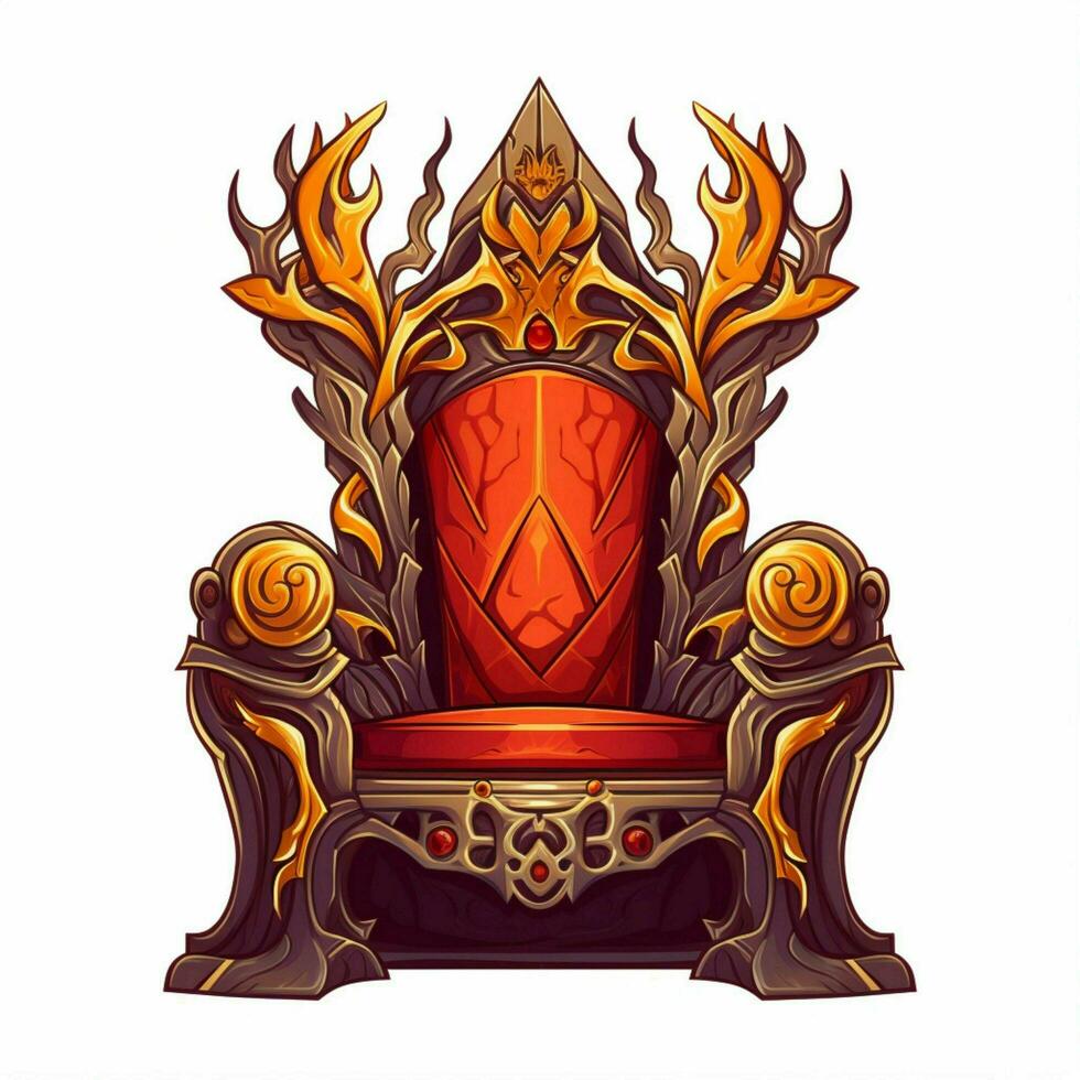 Throne 2d cartoon vector illustration on white background photo