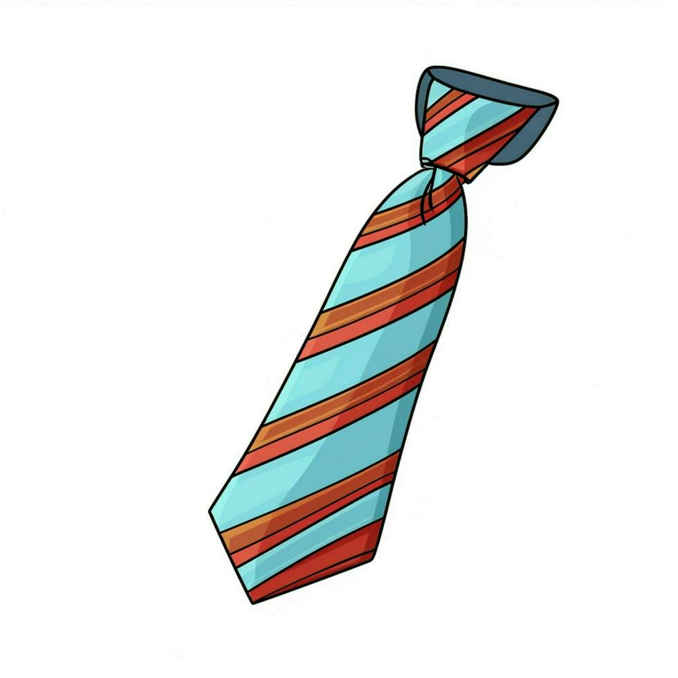 Tie 2d cartoon vector illustration on white background hig photo