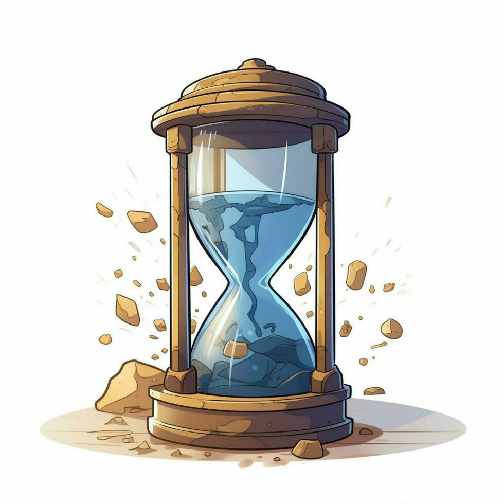 Time capsule 2d cartoon vector illustration on white backg photo
