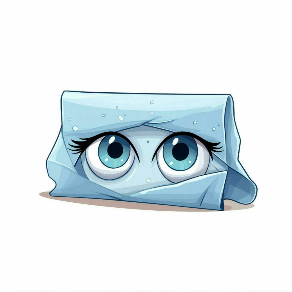 Tissue 2d cartoon vector illustration on white background photo