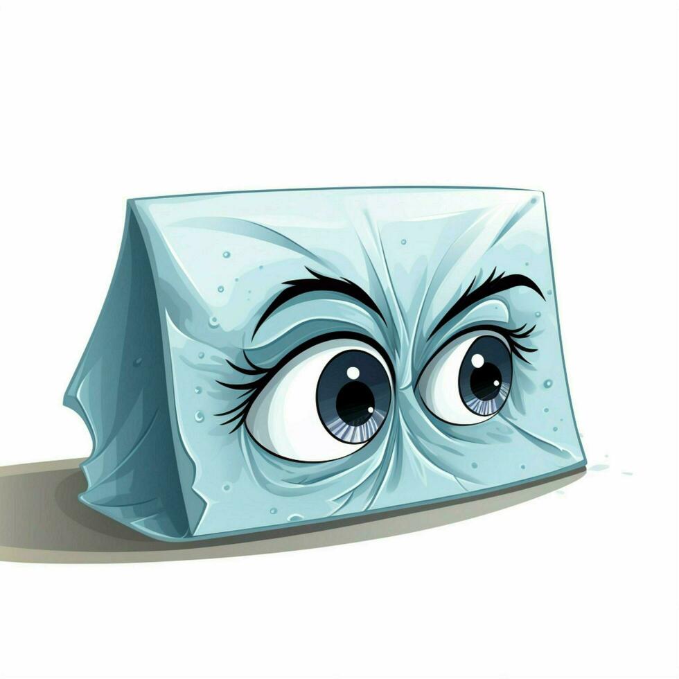 Tissue 2d cartoon vector illustration on white background photo