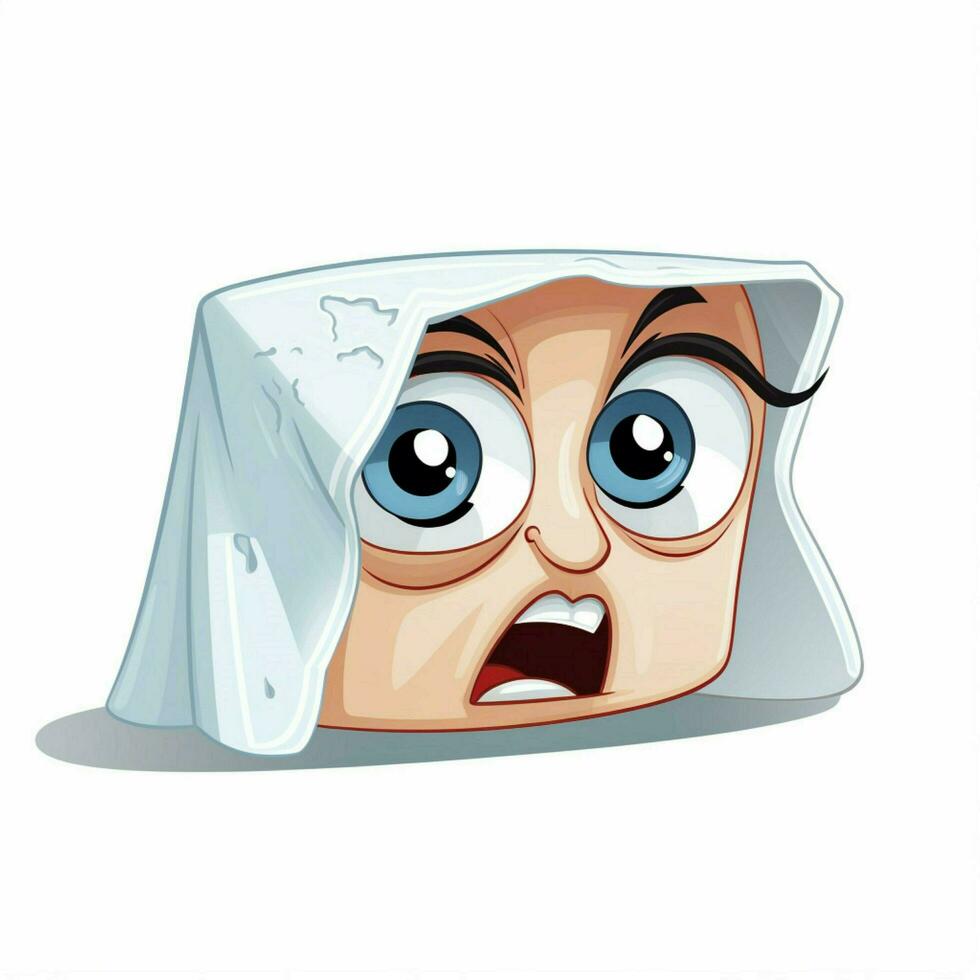 Tissue 2d cartoon vector illustration on white background photo