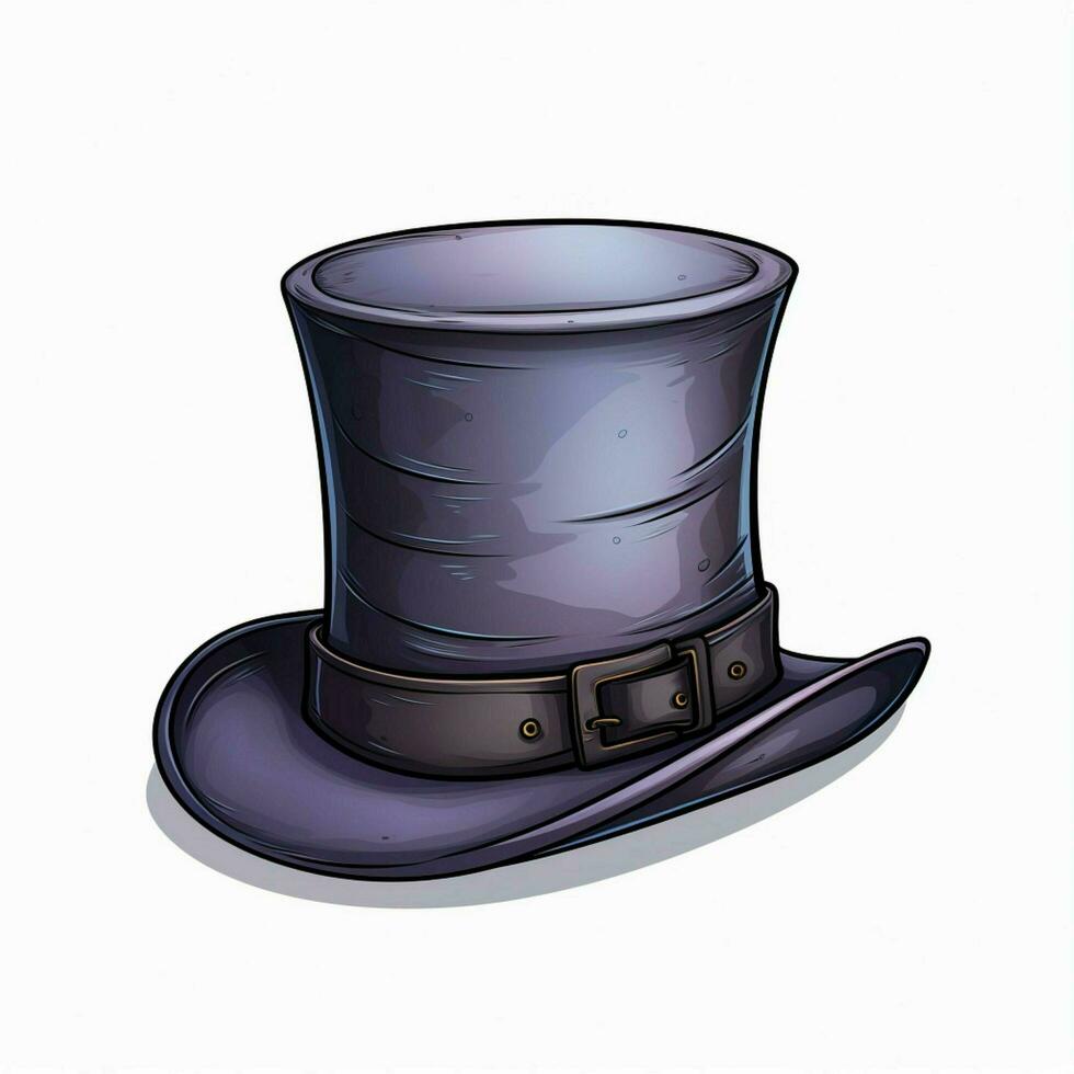 Top Hat 2d cartoon illustraton on white background high qu photo