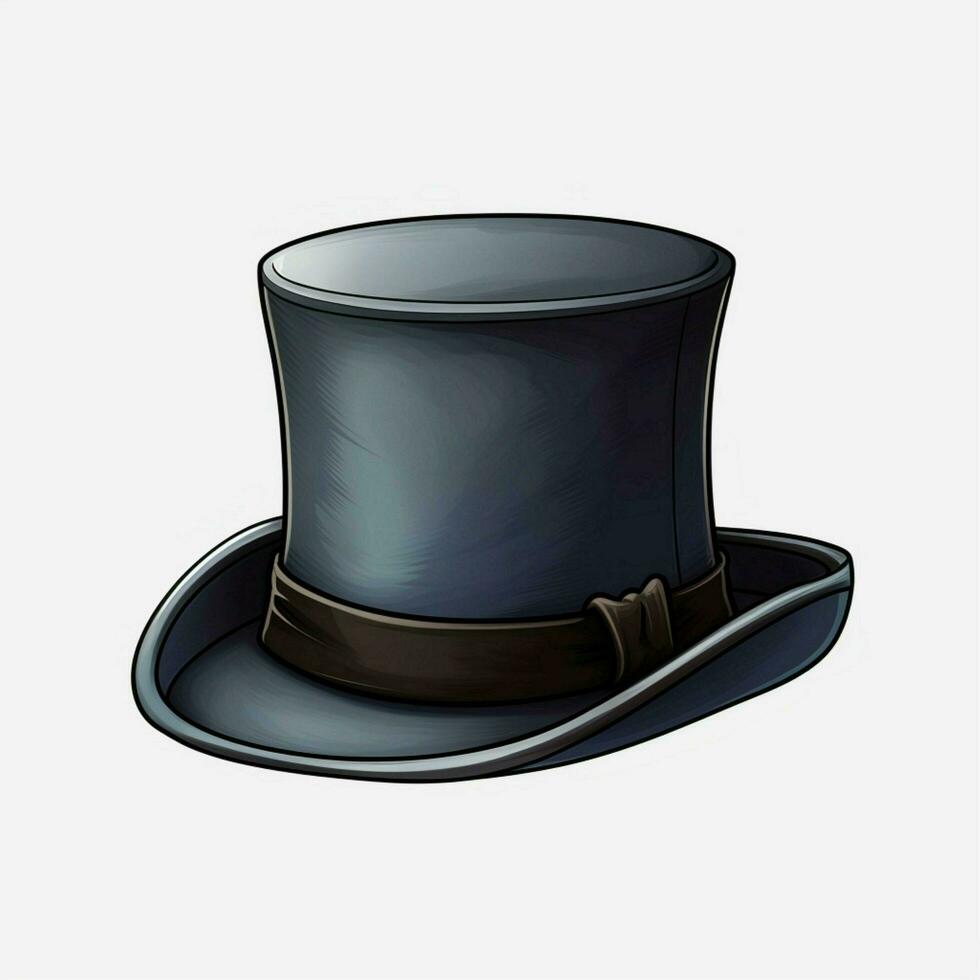 Top Hat 2d cartoon illustraton on white background high qu photo