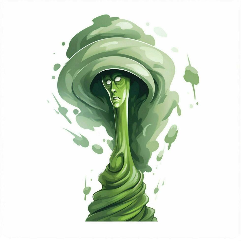 Tornado Torso 2d cartoon vector illustration on white back photo