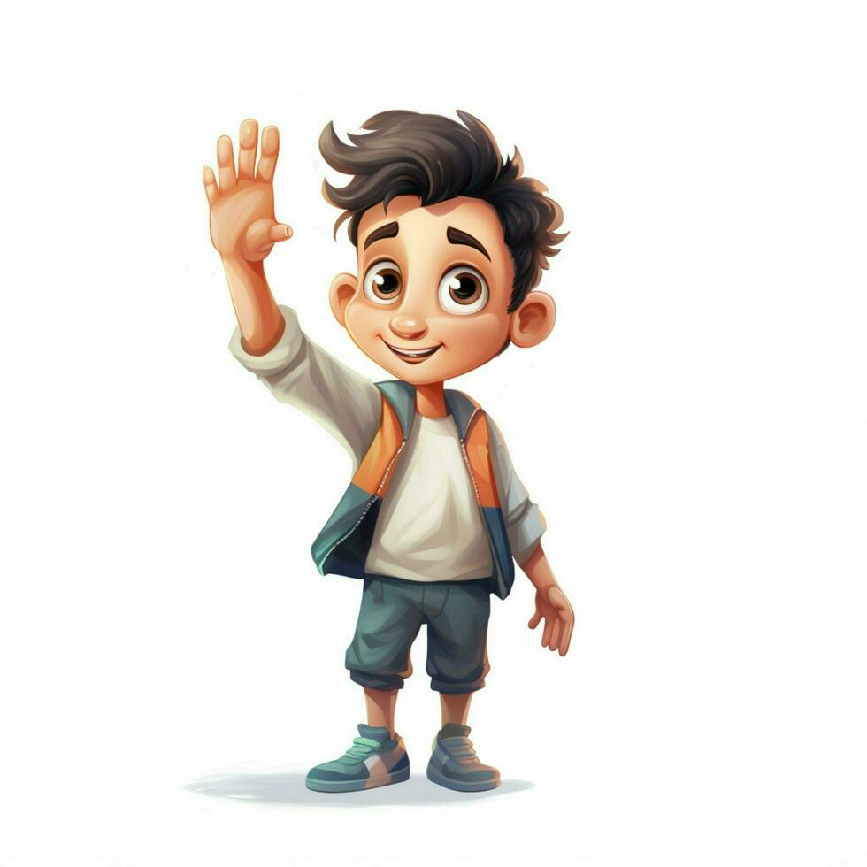 Touch 2d cartoon vector illustration on white background h photo