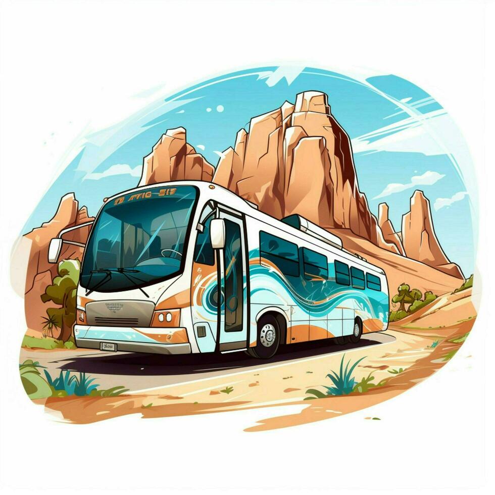 Tour 2d cartoon vector illustration on white background hi photo