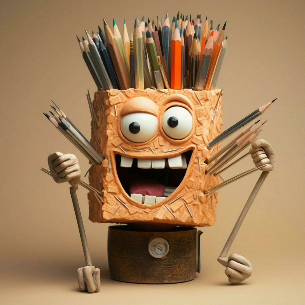 Transforming everyday objects into whimsical characters photo