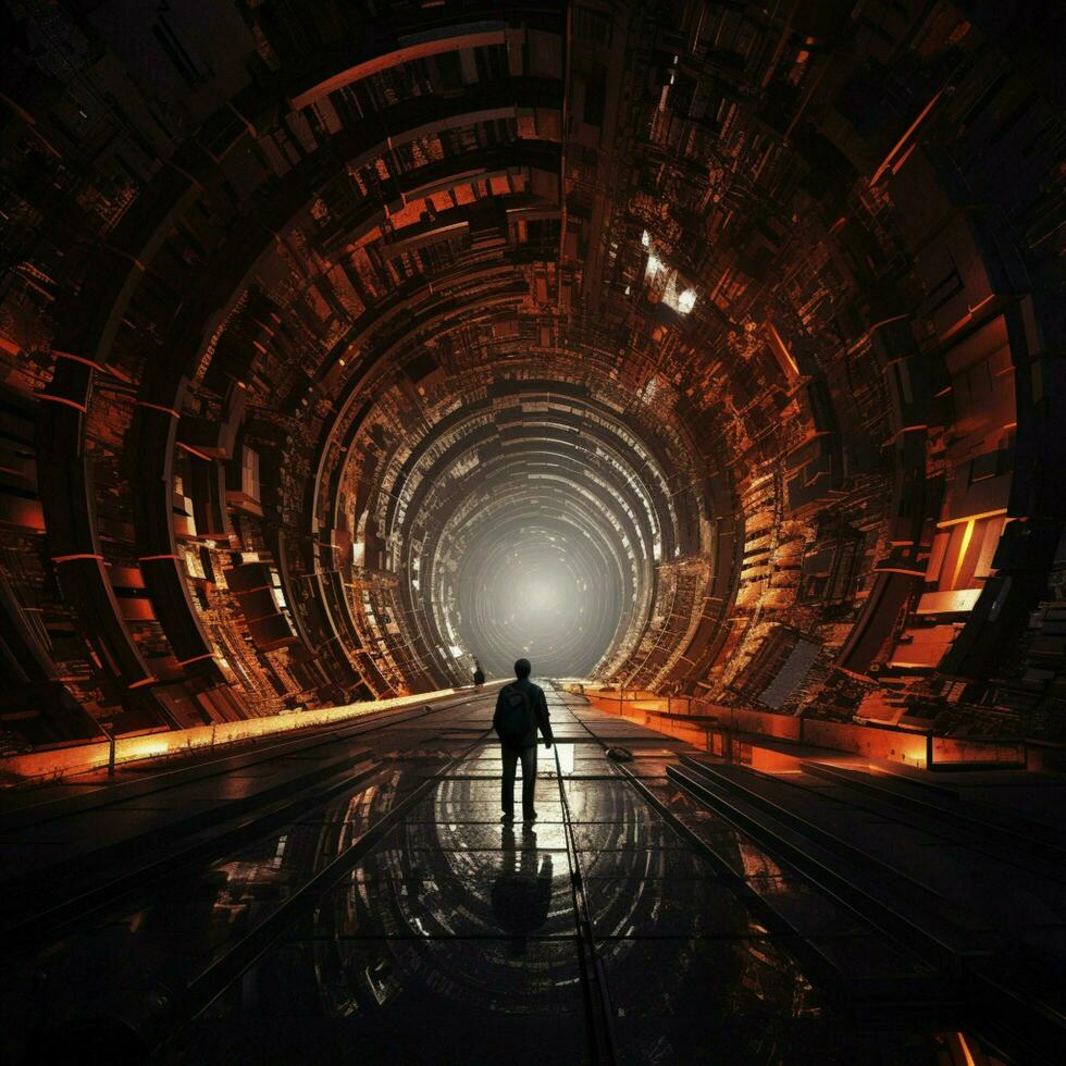 Tunneling void high quality ultra hd 8k hdr photo