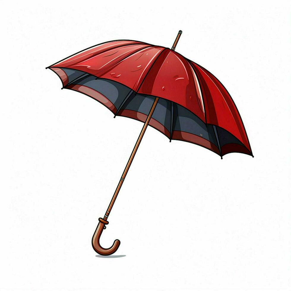 Umbrella 2d cartoon illustraton on white background high q photo