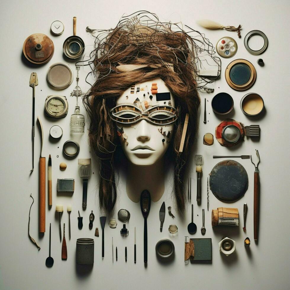 Use found objects to create a visual representation of you photo