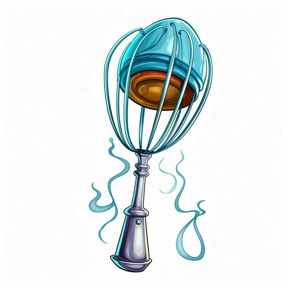 Whisk 2d cartoon illustraton on white background high qual photo