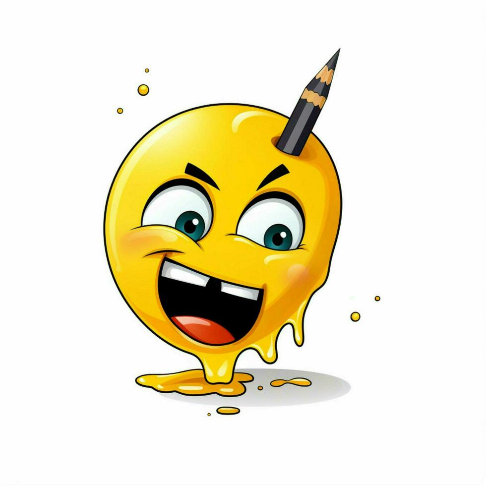 Writing Emojis 2d cartoon vector illustration on white bac photo