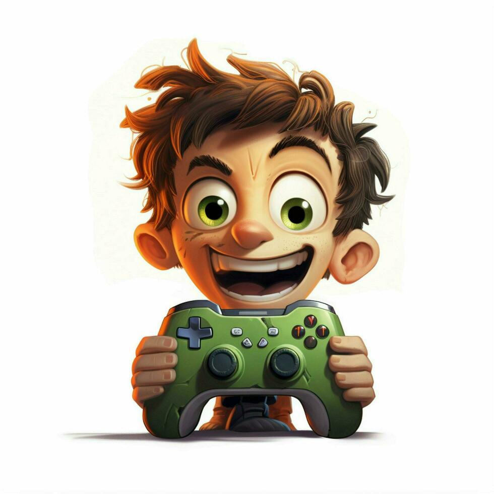 Xbox 2d cartoon illustraton on white background high quali photo