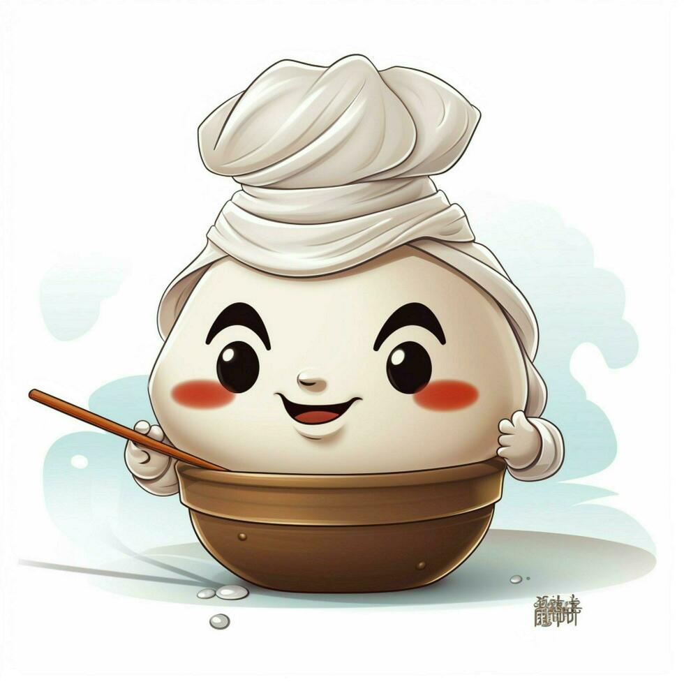 Xiao Long Bao 2d vector illustration cartoon in white back photo