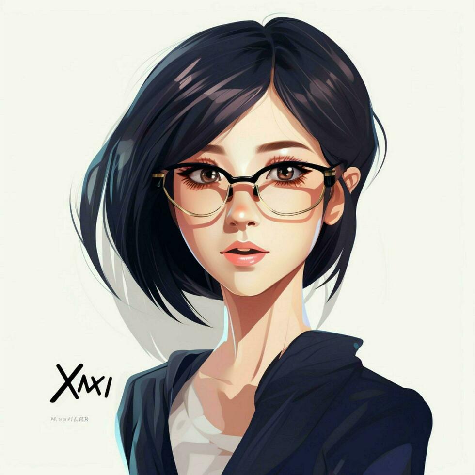 Xia Mi 2d vector illustration cartoon in white background photo