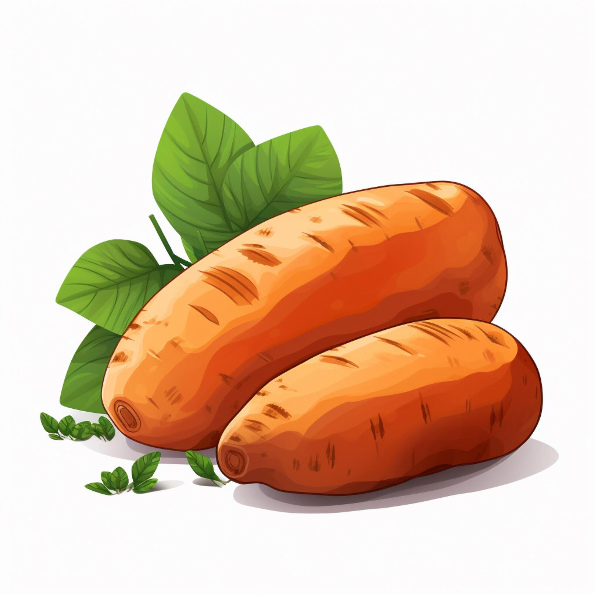 yams-2d-vector-illustration-cartoon-in-white-background-hi-30695904