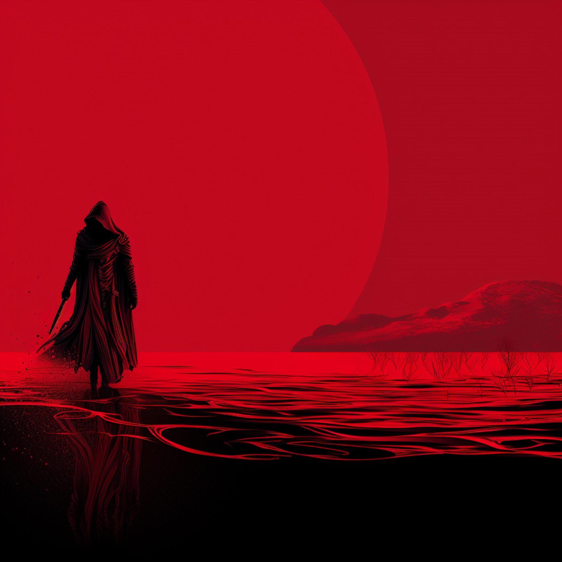crimson Minimalist wallpaper high quality 4k hdr 30696451 Stock Photo