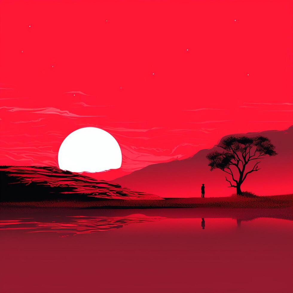 crimson Minimalist wallpaper high quality 4k hdr 30696509 Stock Photo