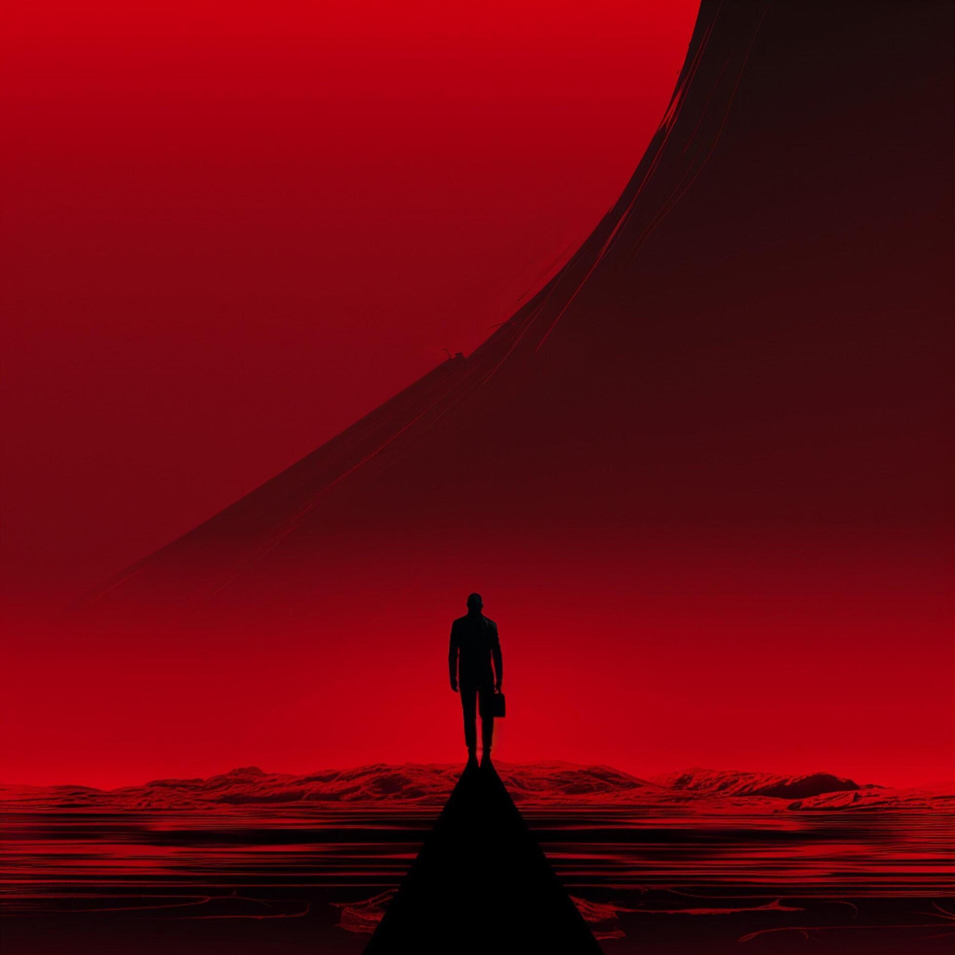 crimson Minimalist wallpaper high quality 4k hdr 30696543 Stock Photo