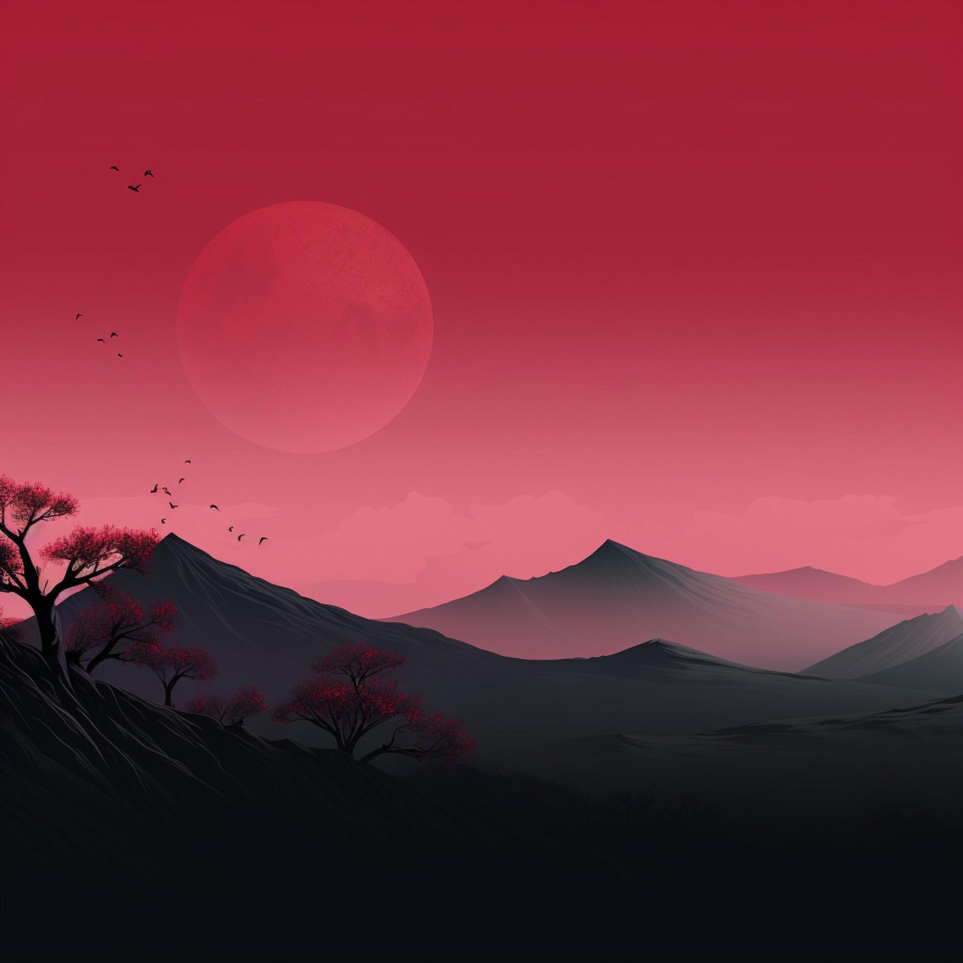 crimson Minimalist wallpaper high quality 4k hdr 30696546 Stock Photo