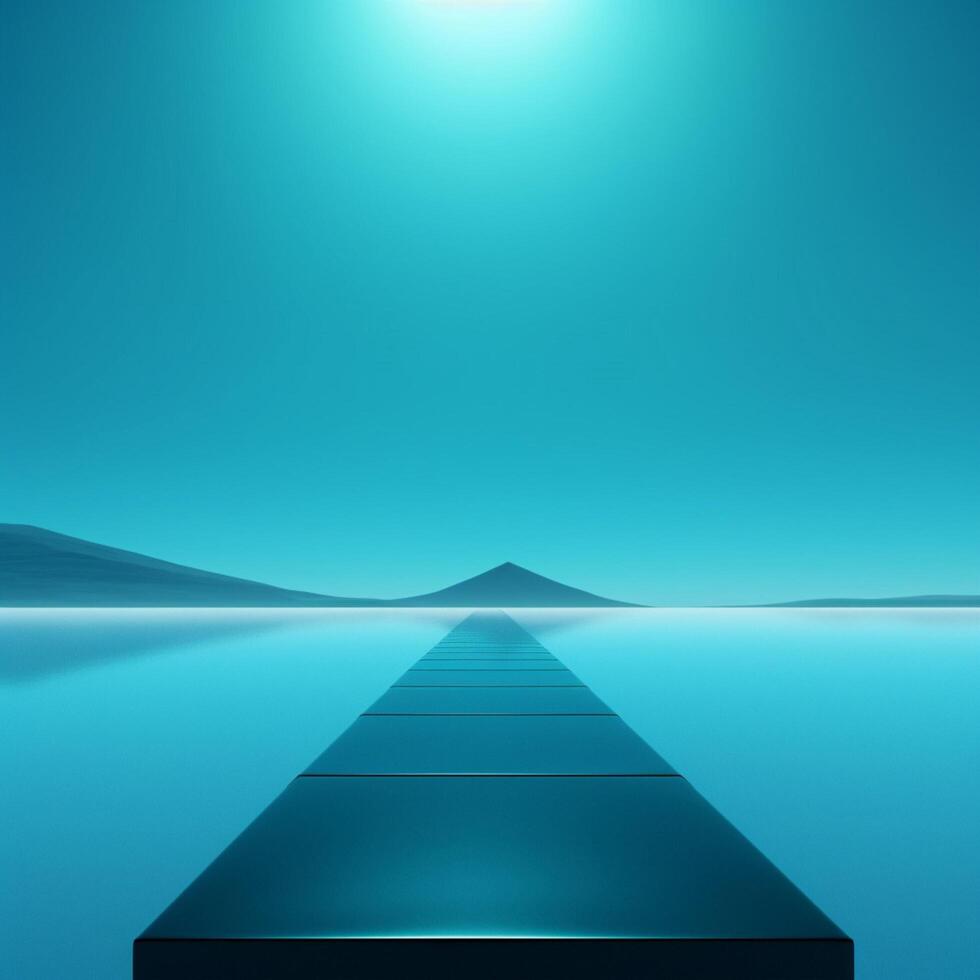 cyan Minimalist wallpaper high quality 4k hdr photo