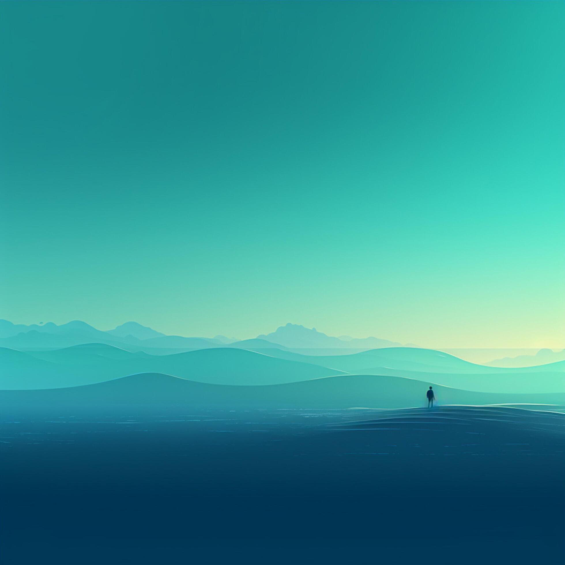 cyan Minimalist wallpaper high quality 4k hdr 30696661 Stock Photo at