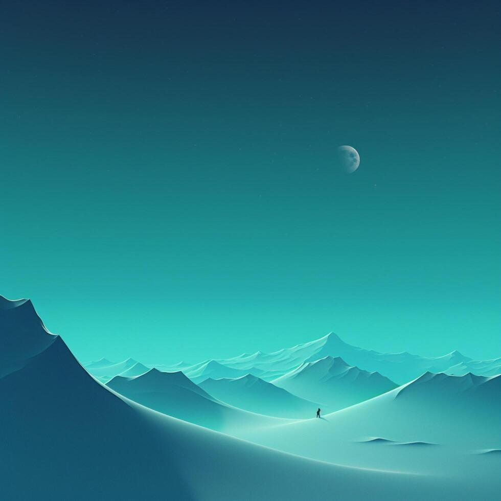 cyan Minimalist wallpaper high quality 4k hdr 30696692 Stock Photo at
