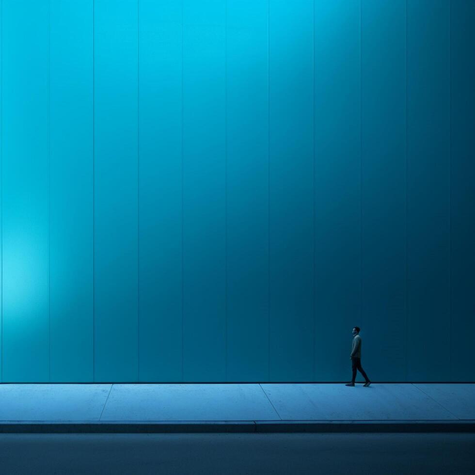 cyan Minimalist wallpaper high quality 4k hdr 30696728 Stock Photo at