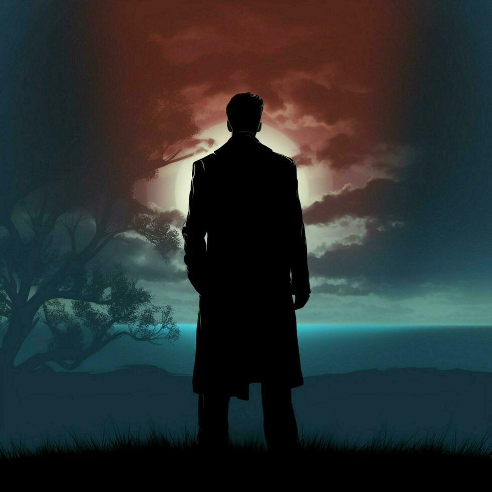 doctor silhouette high quality 4k hdr photo