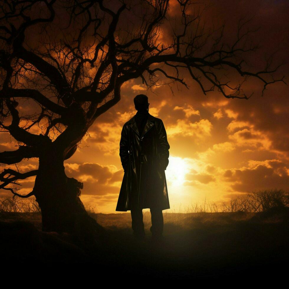 doctor silhouette high quality 4k hdr photo