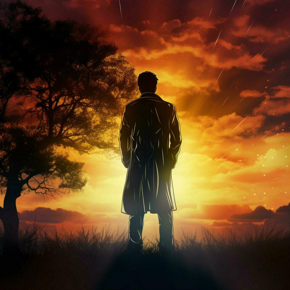 doctor silhouette high quality 4k hdr photo