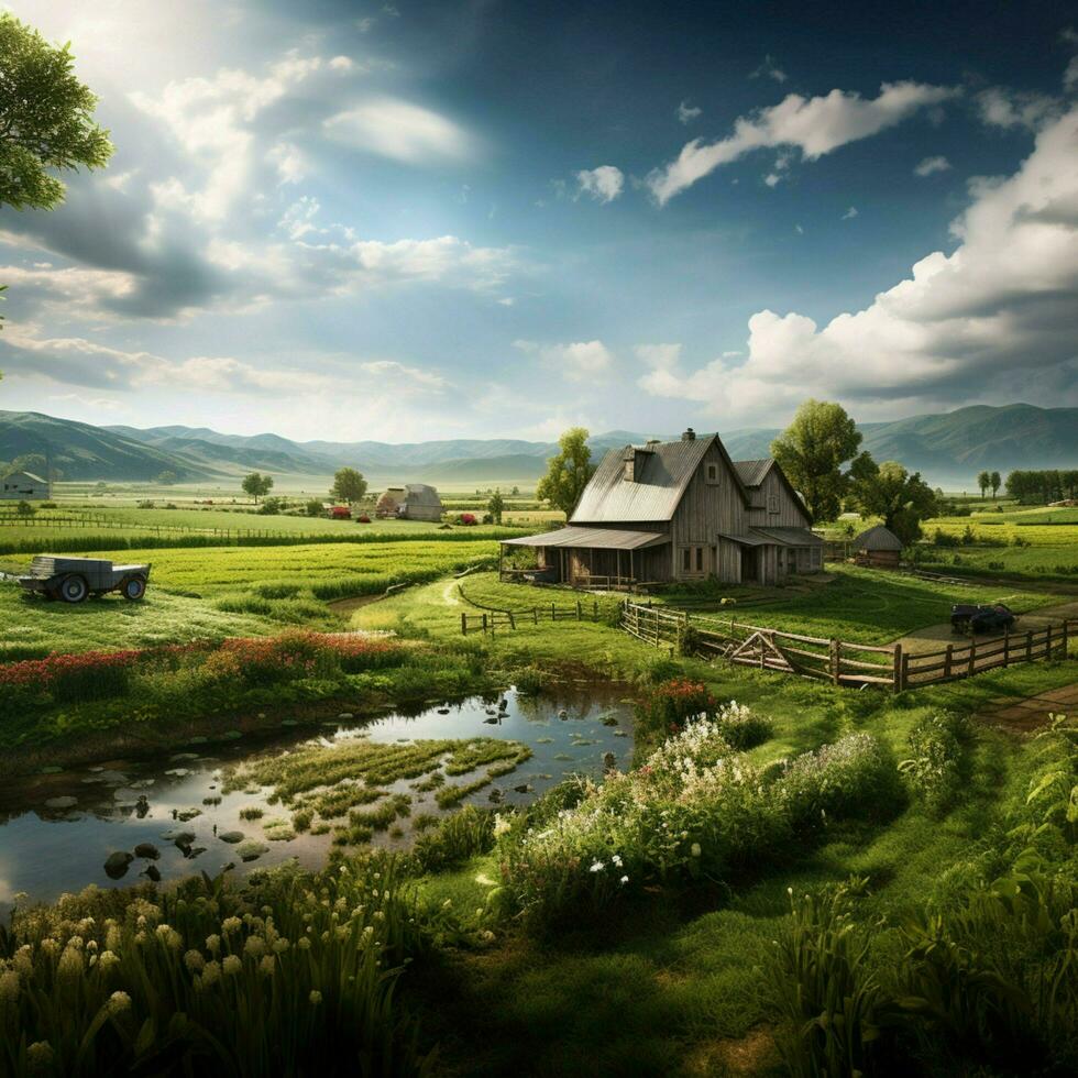 farm high quality 4k hdr photo