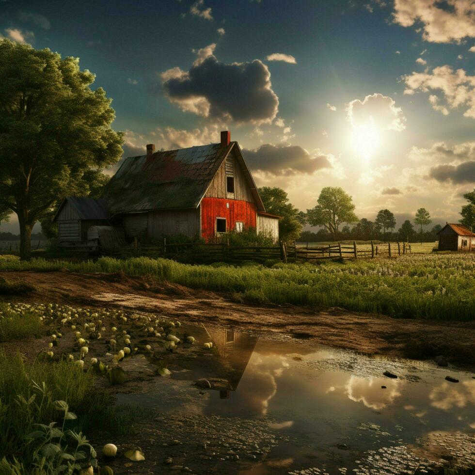 farm high quality 4k hdr photo