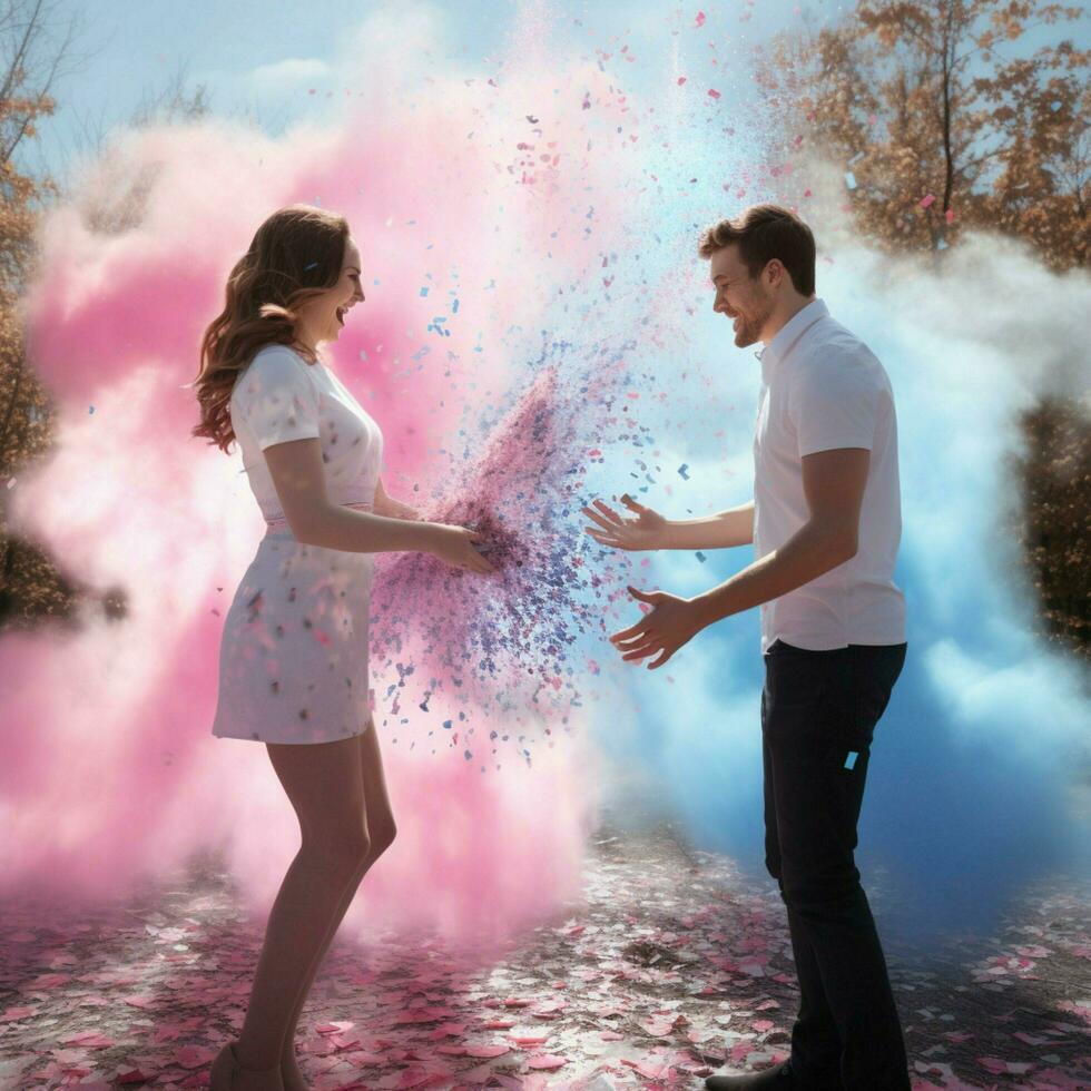 gender reveal high quality 4k hdr photo