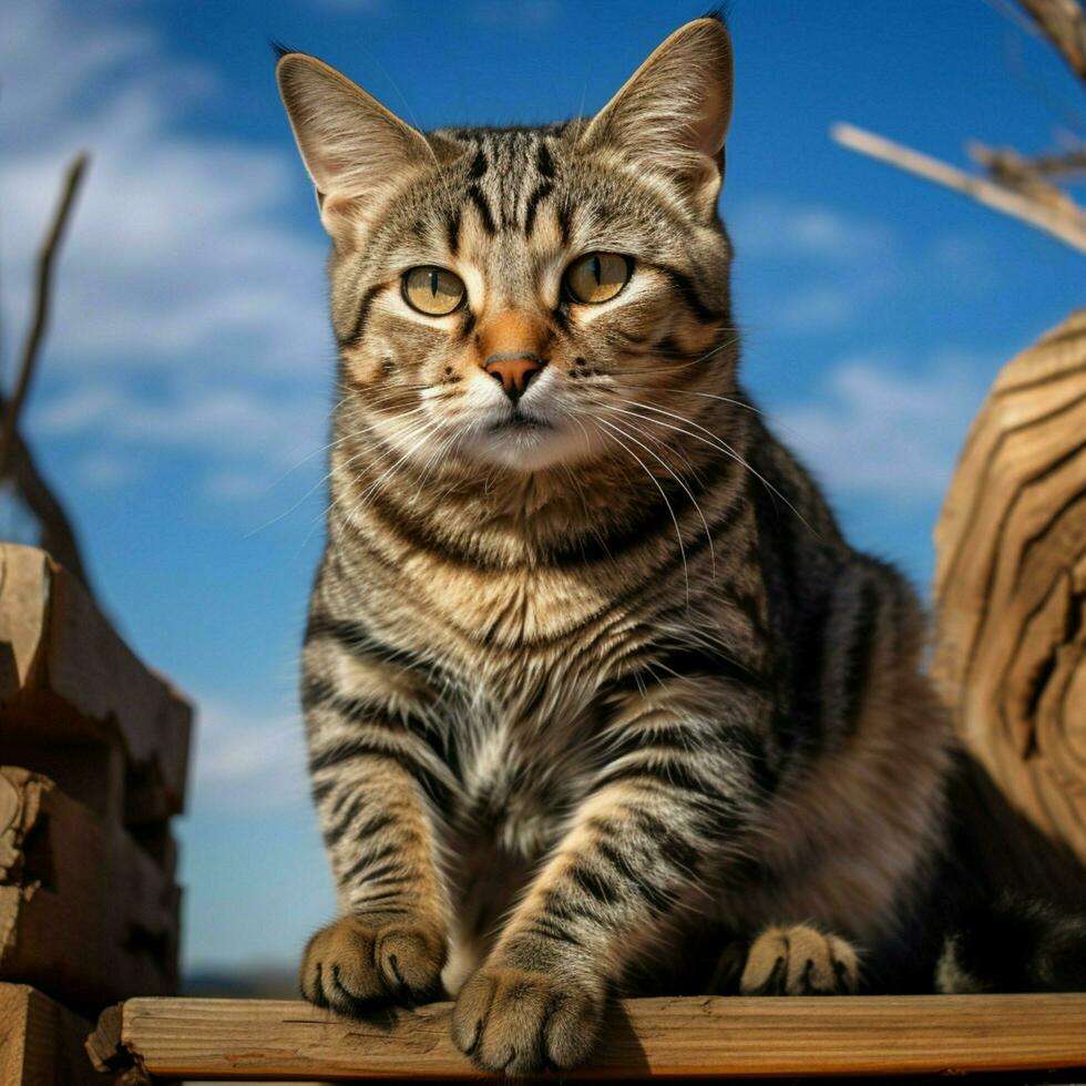 foto de gato lleno Disparo alto calidad hdr 16k ultra hd salvaje