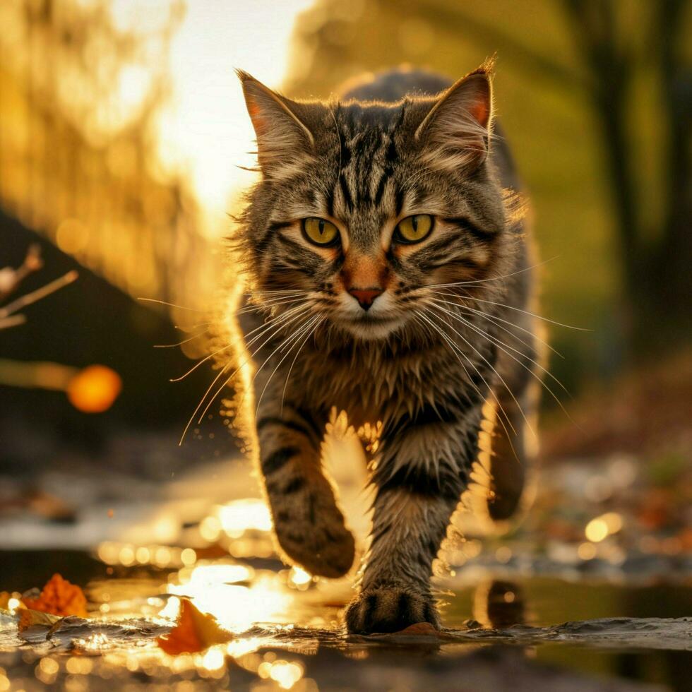 foto de gato lleno Disparo alto calidad hdr 16k ultra hd salvaje