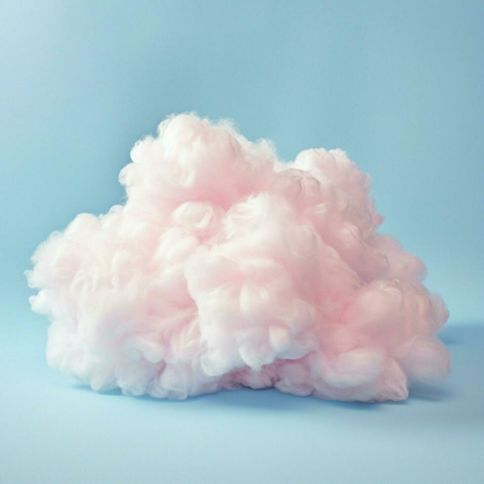 A cotton candy blue background with fluffy clouds photo