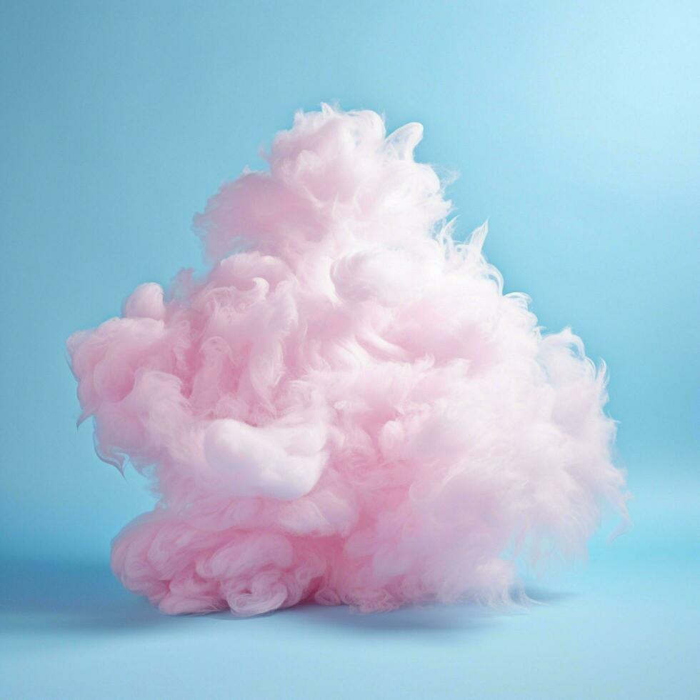 A cotton candy blue background with fluffy clouds photo