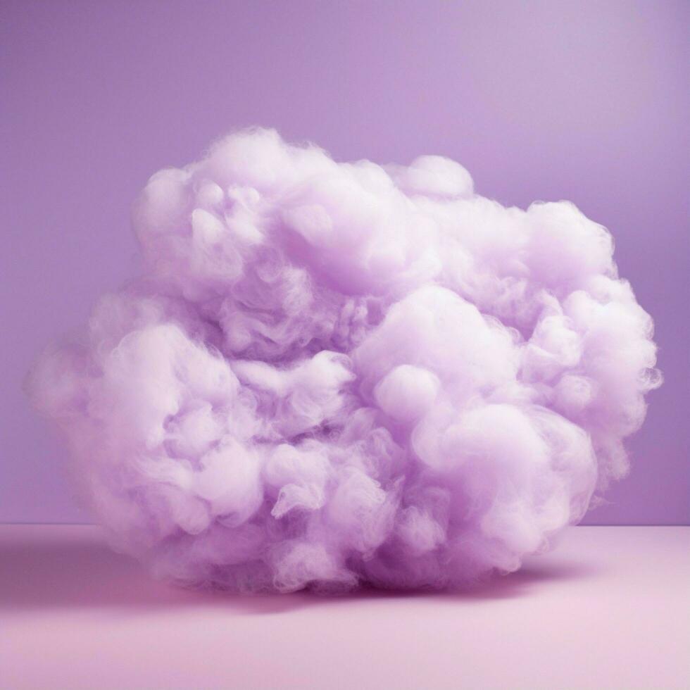 A cotton candy purple background with fluffy clouds photo