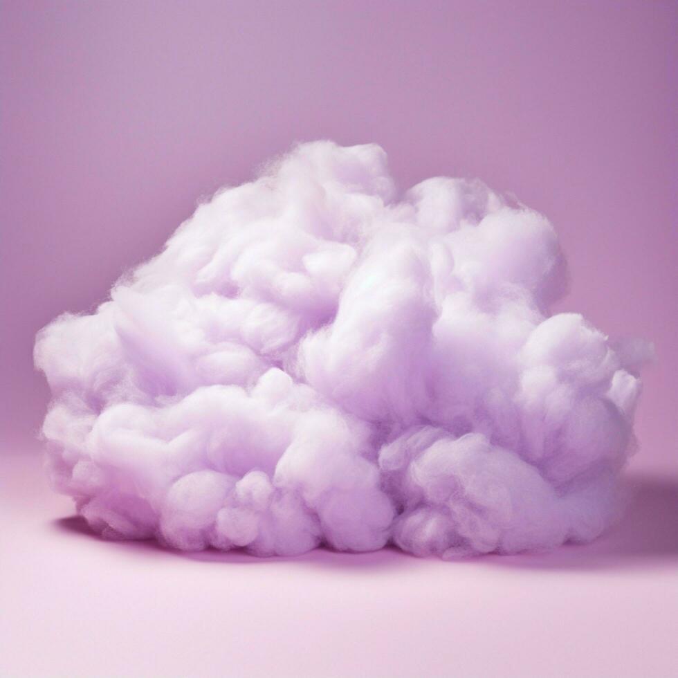 A cotton candy purple background with fluffy clouds photo