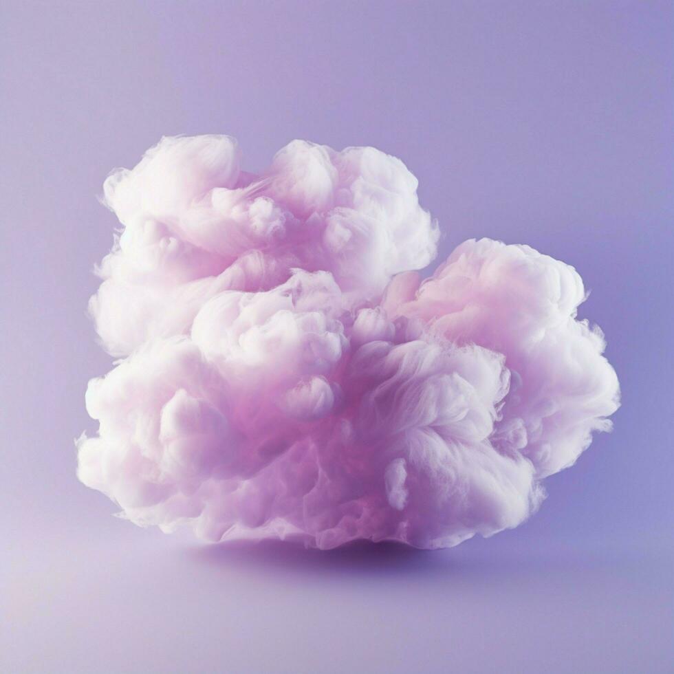 A cotton candy purple background with fluffy clouds photo