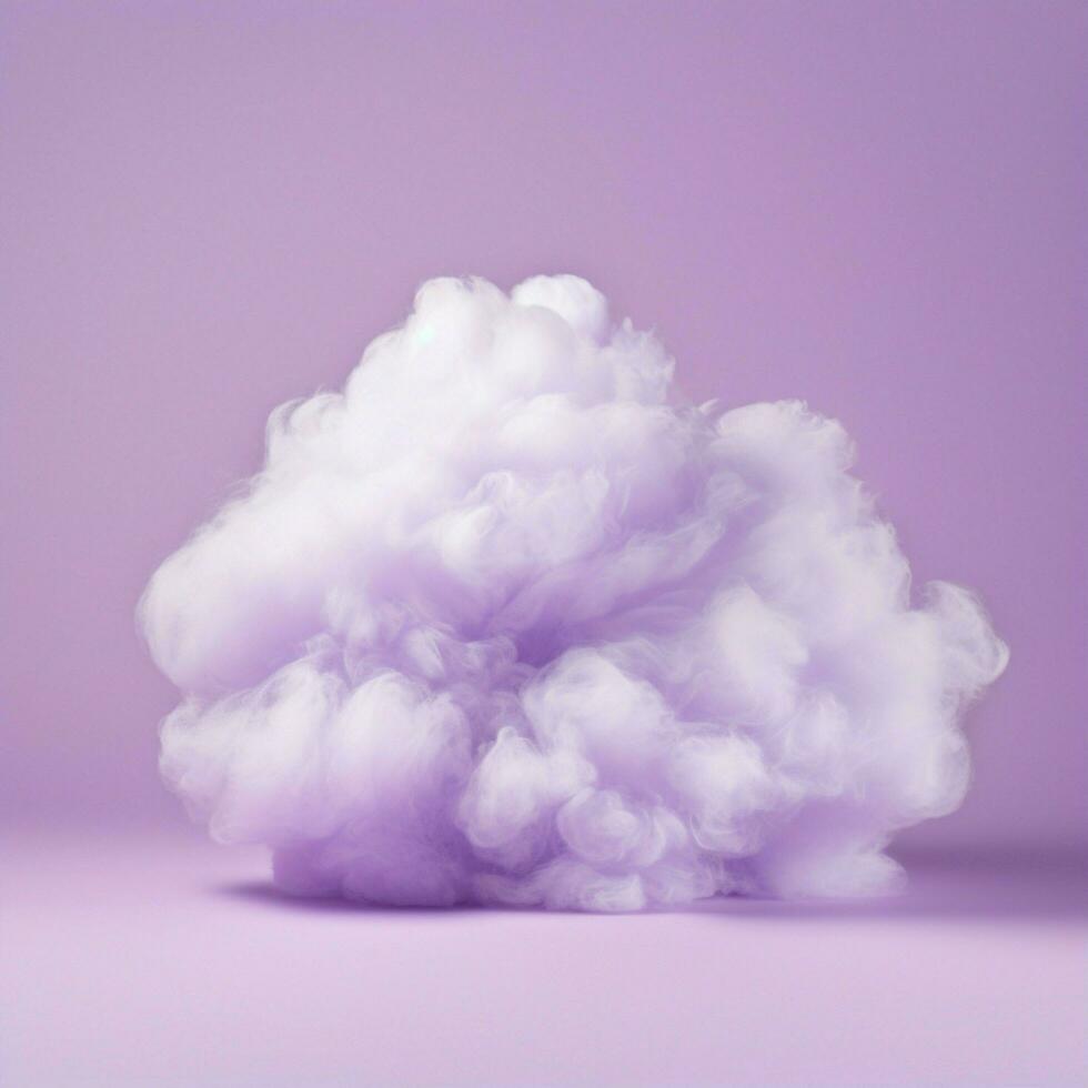 A cotton candy purple background with fluffy clouds photo