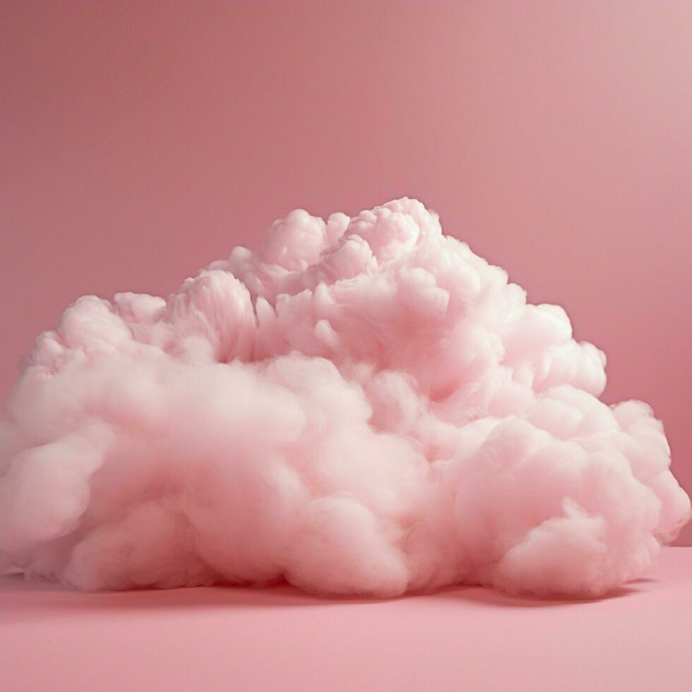 A cotton candy red background with fluffy clouds photo