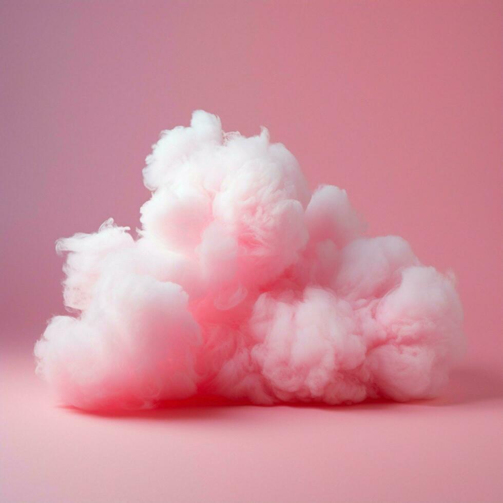 A cotton candy red background with fluffy clouds photo