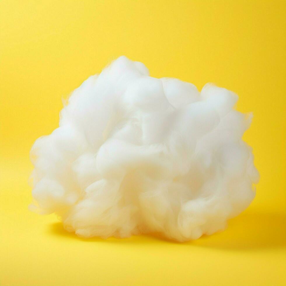 A cotton candy yellow background with fluffy clouds photo