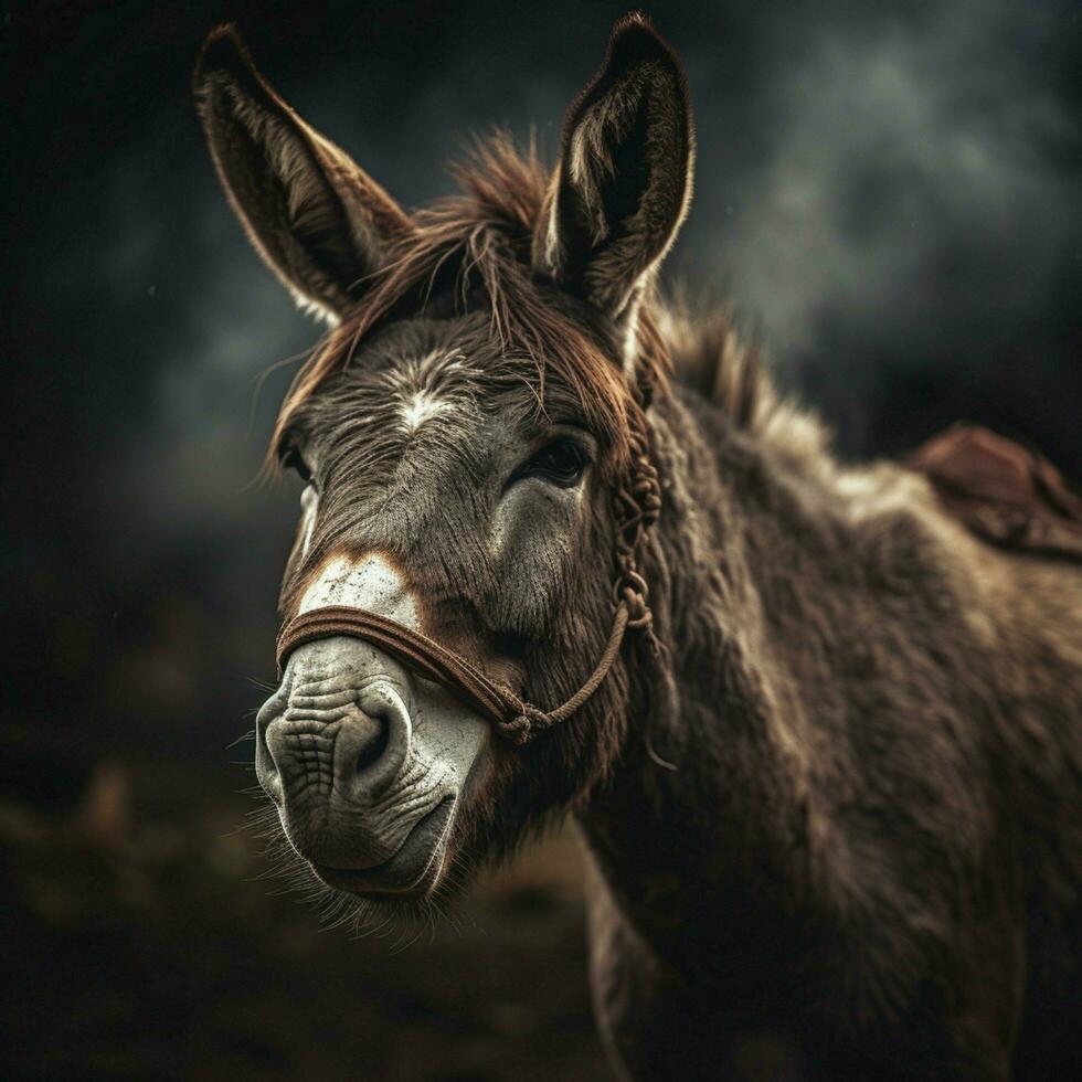 Donkey Aesthetic realistic cinematic raw epic macro photo