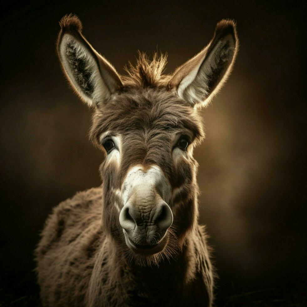 Donkey Aesthetic realistic cinematic raw epic macro photo